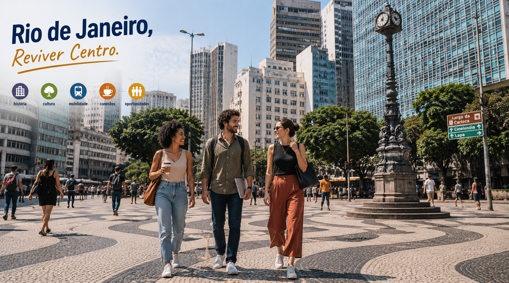 Jovens profissionais próximos ao metrô e prédios residenciais no eixo Estácio, Cidade Nova e Rio Comprido, no Rio de Janeiro.